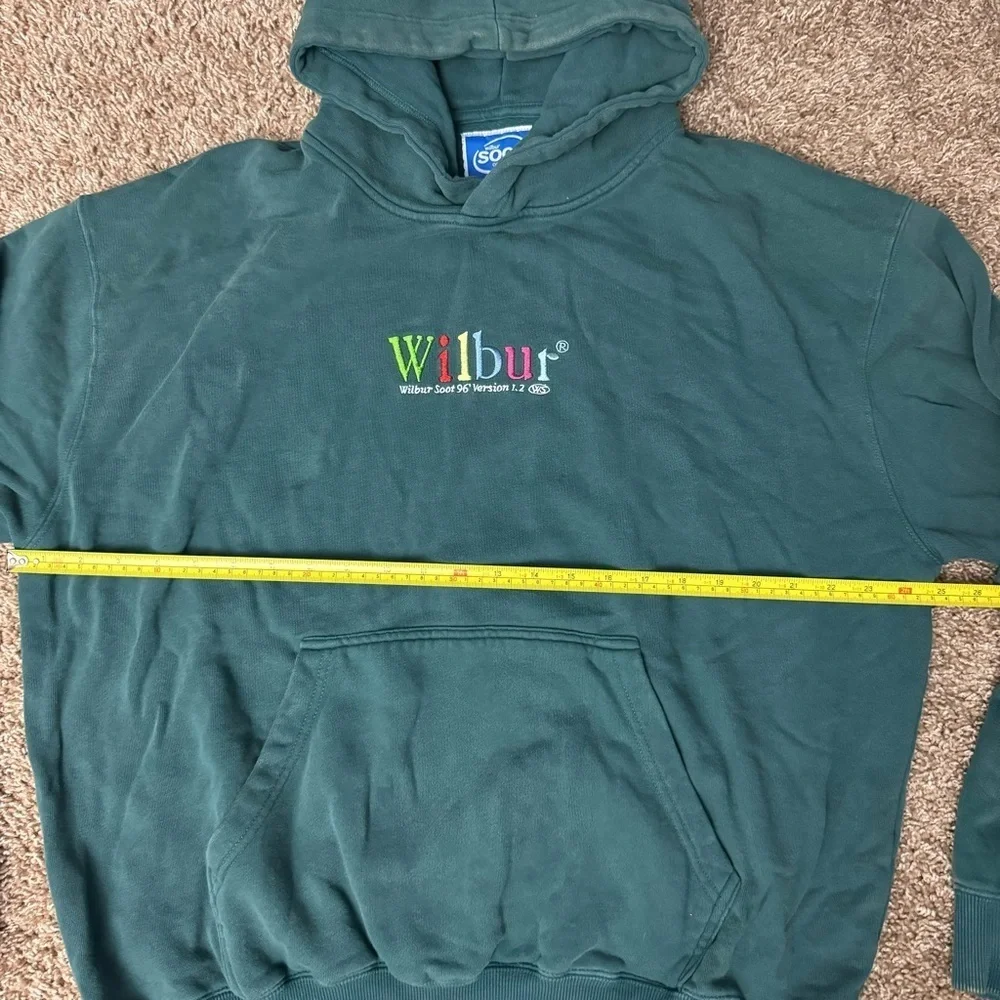 Vintage Wilbur Soot 1996 Operating System Green Fleece Lined Hoodie Size‎ Large - Picture 6 of 13